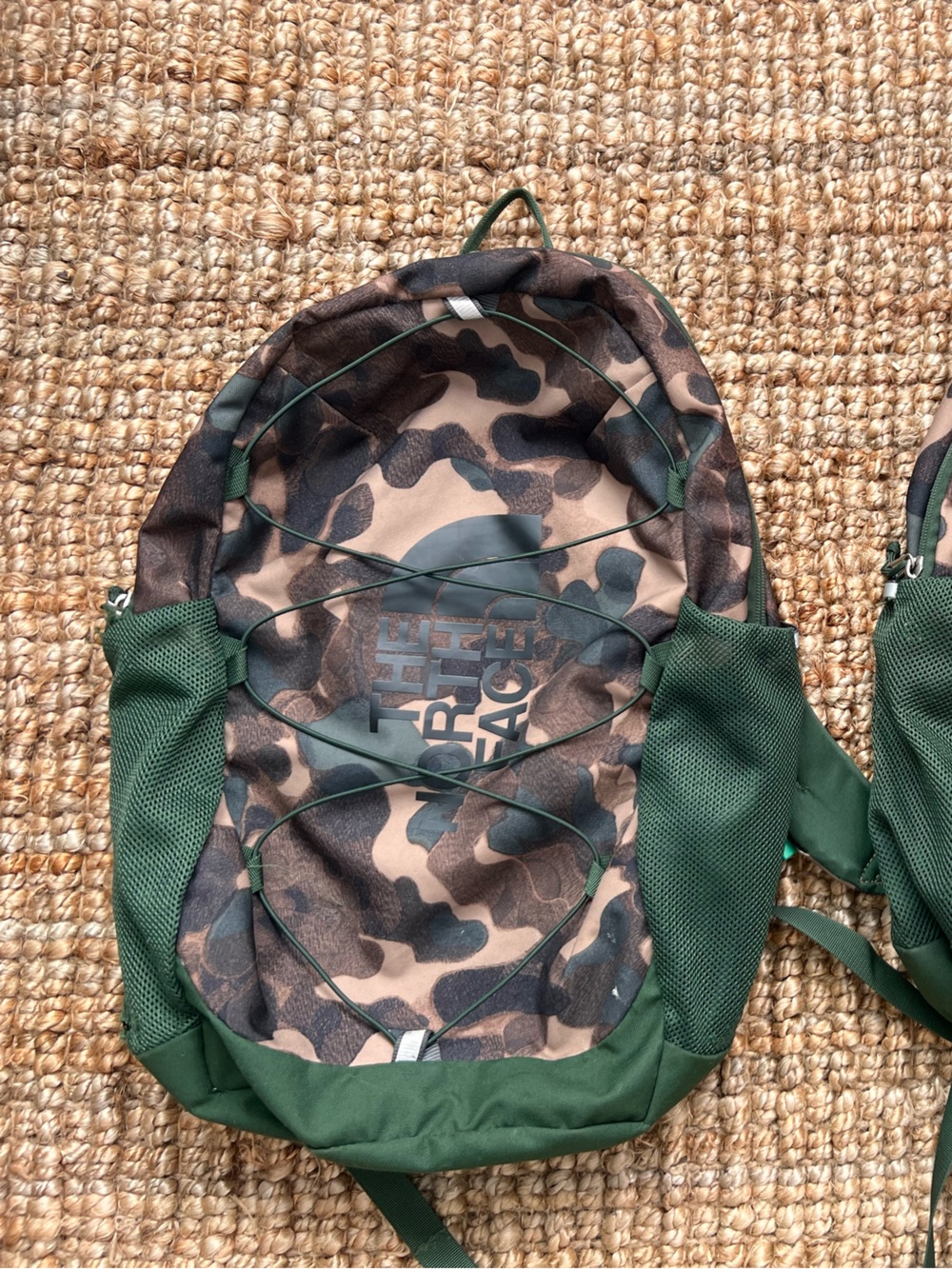 The North Face Green & Camo Backpack